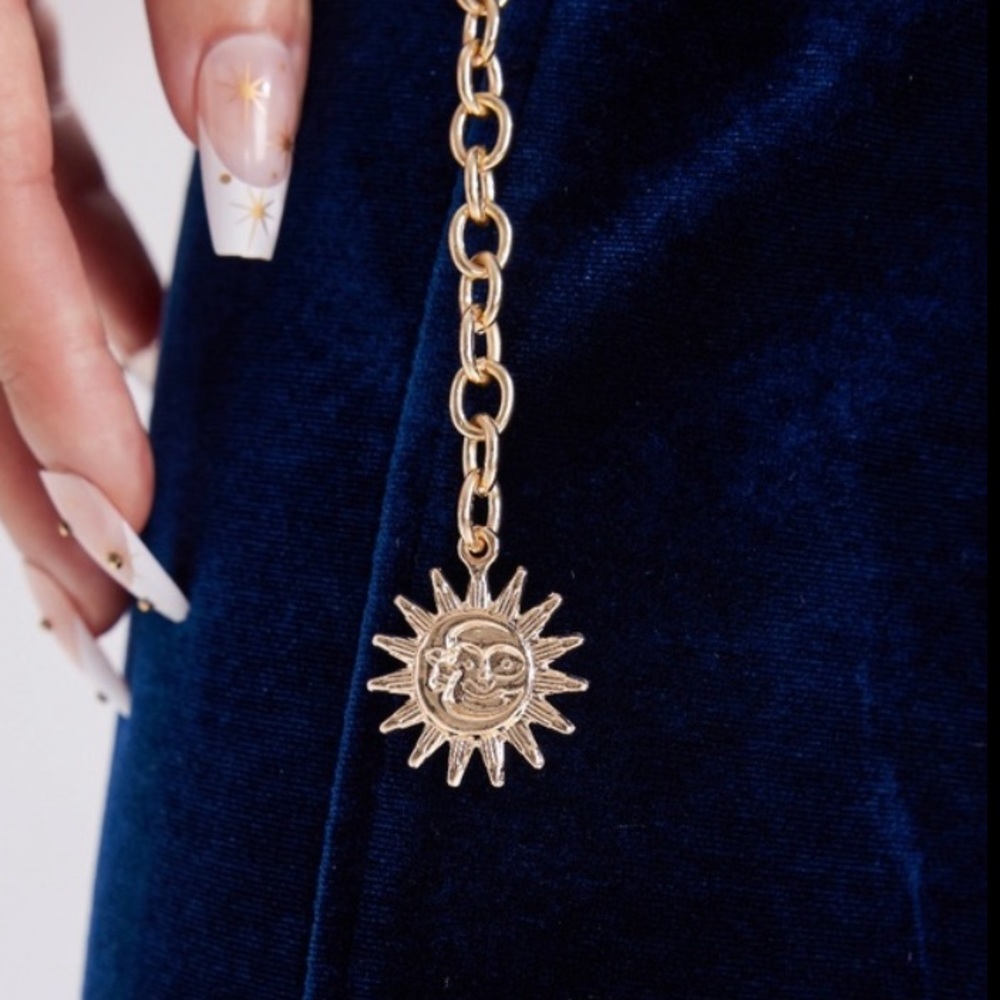 Celestial Sun Multi Layer Chain Statement Belt Me… - image 6